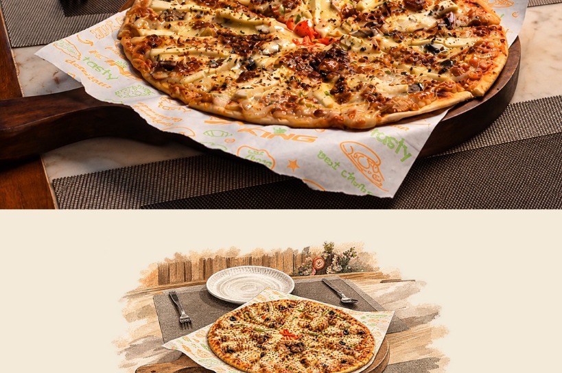 Woodfired Pizza Indiano on Wood Peel